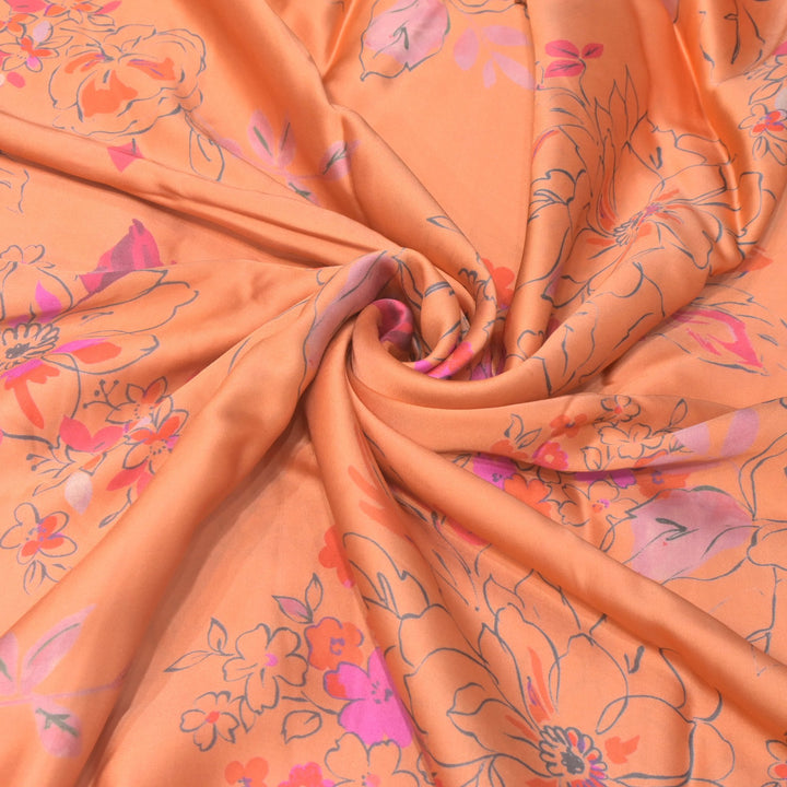Modal Satin Digital Print Fabric