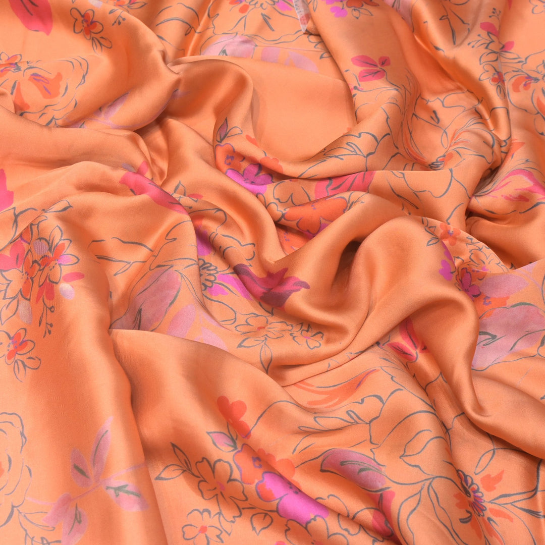 Modal Satin Digital Print Fabric