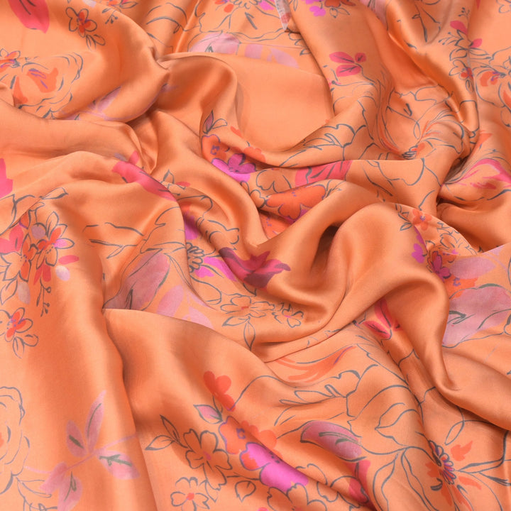 Modal Satin Digital Print Fabric