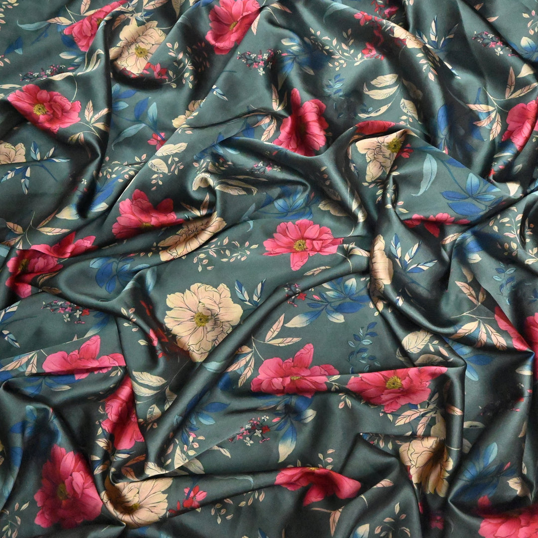 Imported Armani Satin Digital Print Fabrics