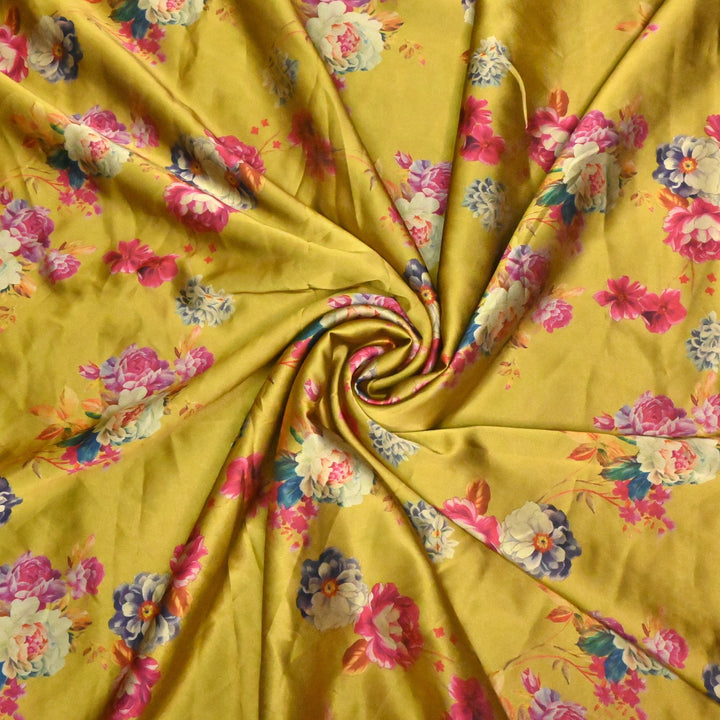 Imported Armani Satin Digital Print Fabrics