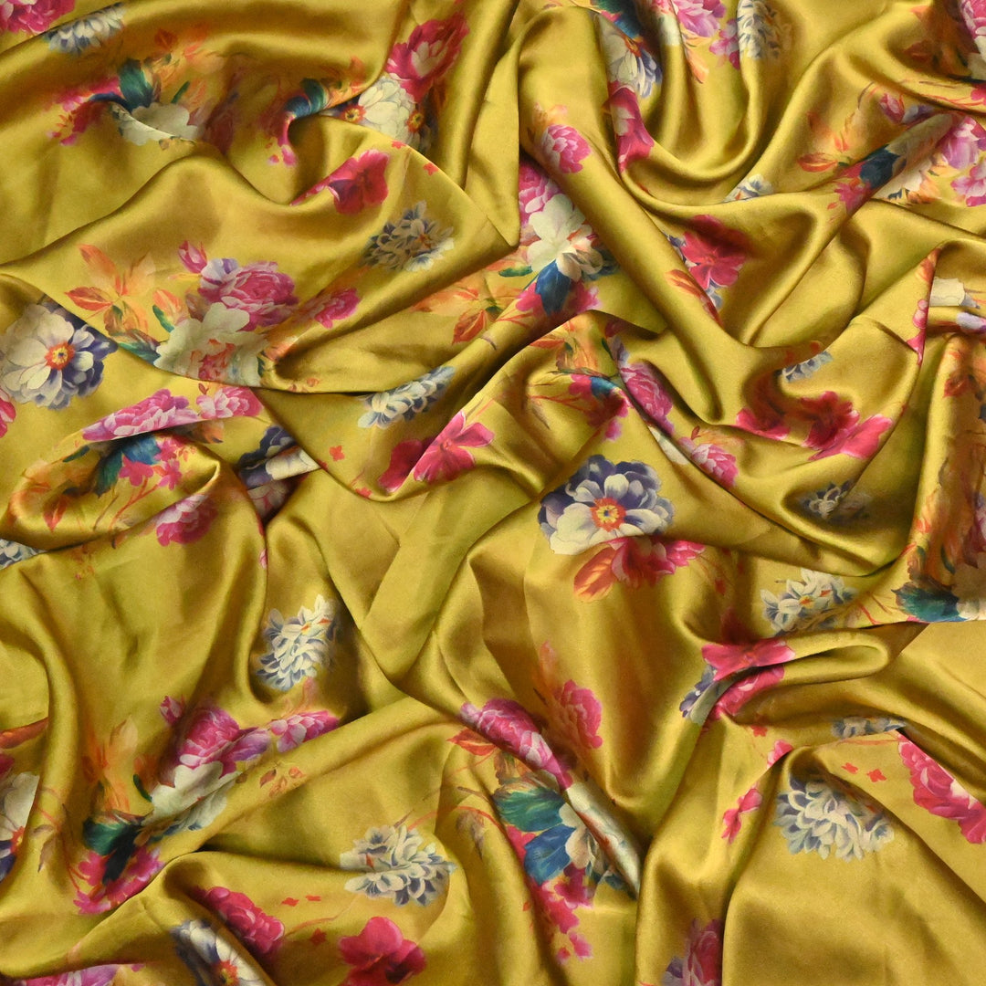 Imported Armani Satin Digital Print Fabrics