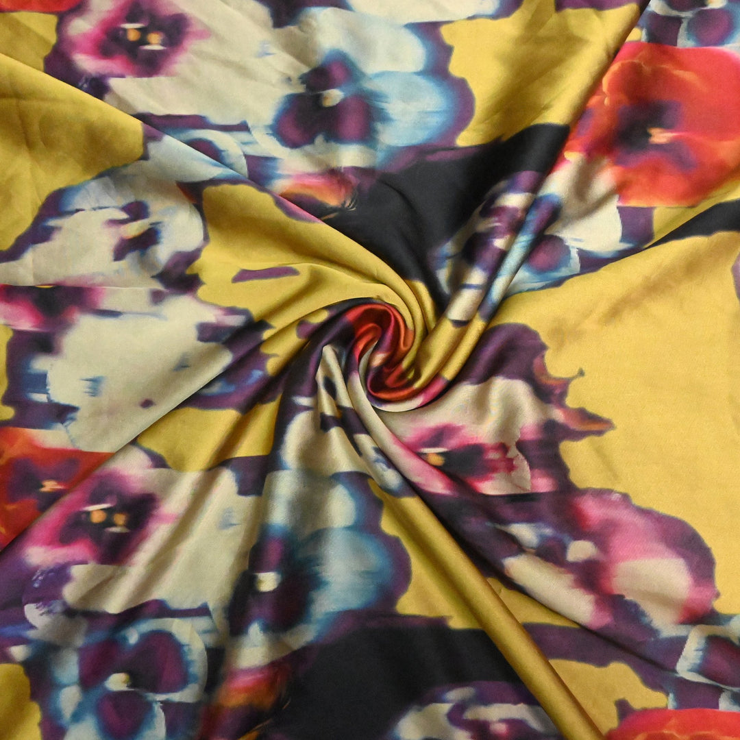 Imported Armani Satin Digital Print Fabrics