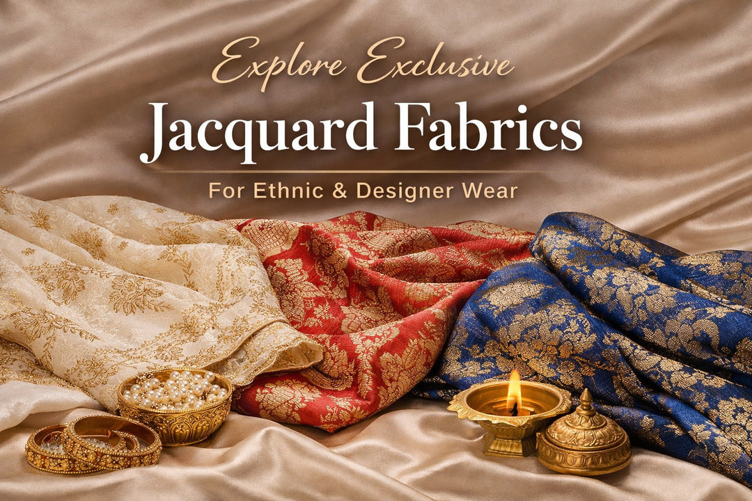 Explore Exclusive Jacquard Fabrics for Ethnic & Designer Wear
