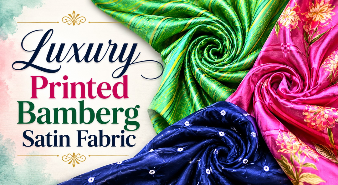 Luxury Printed Bamberg Satin Fabric for Elegant Fashion Designs