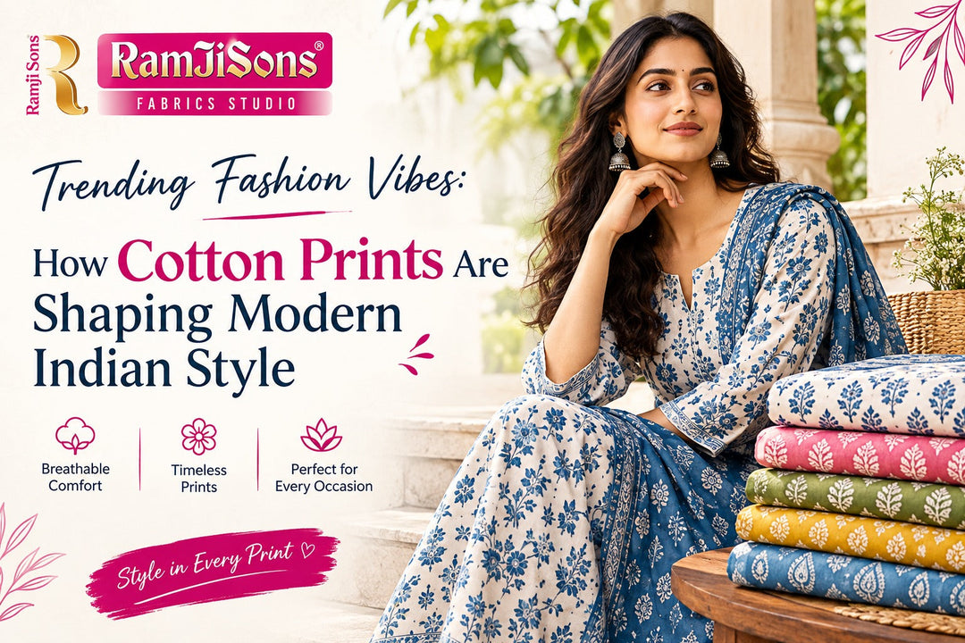 Trending cotton prints and stylish modern Indian fashion fabric