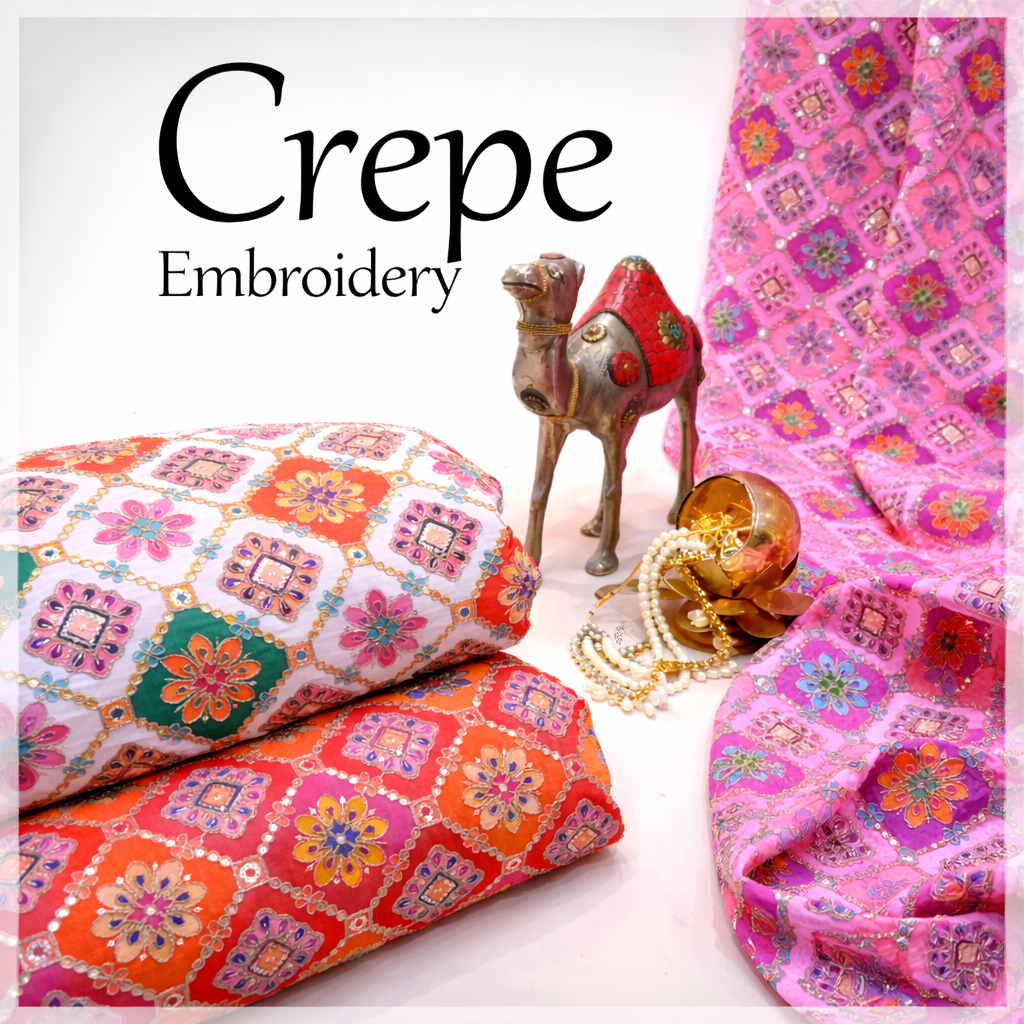 Crepe Embroidery
