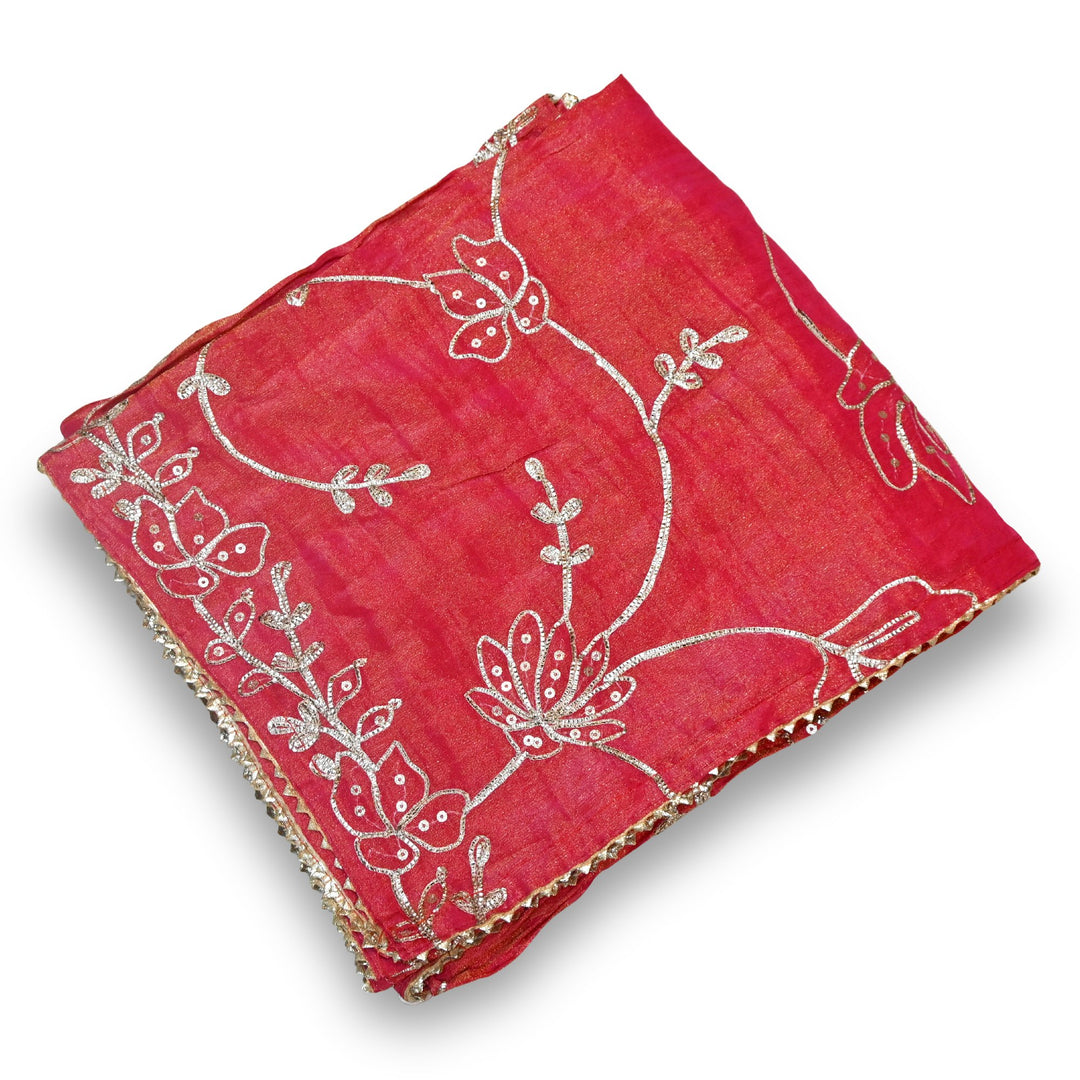 Beautiful Tissue Gota Sequins Embroidery Dupatta