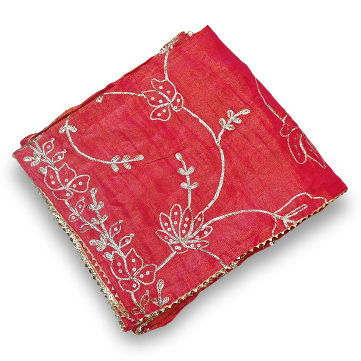 Beautiful Tissue Gota Sequins Embroidery Dupatta