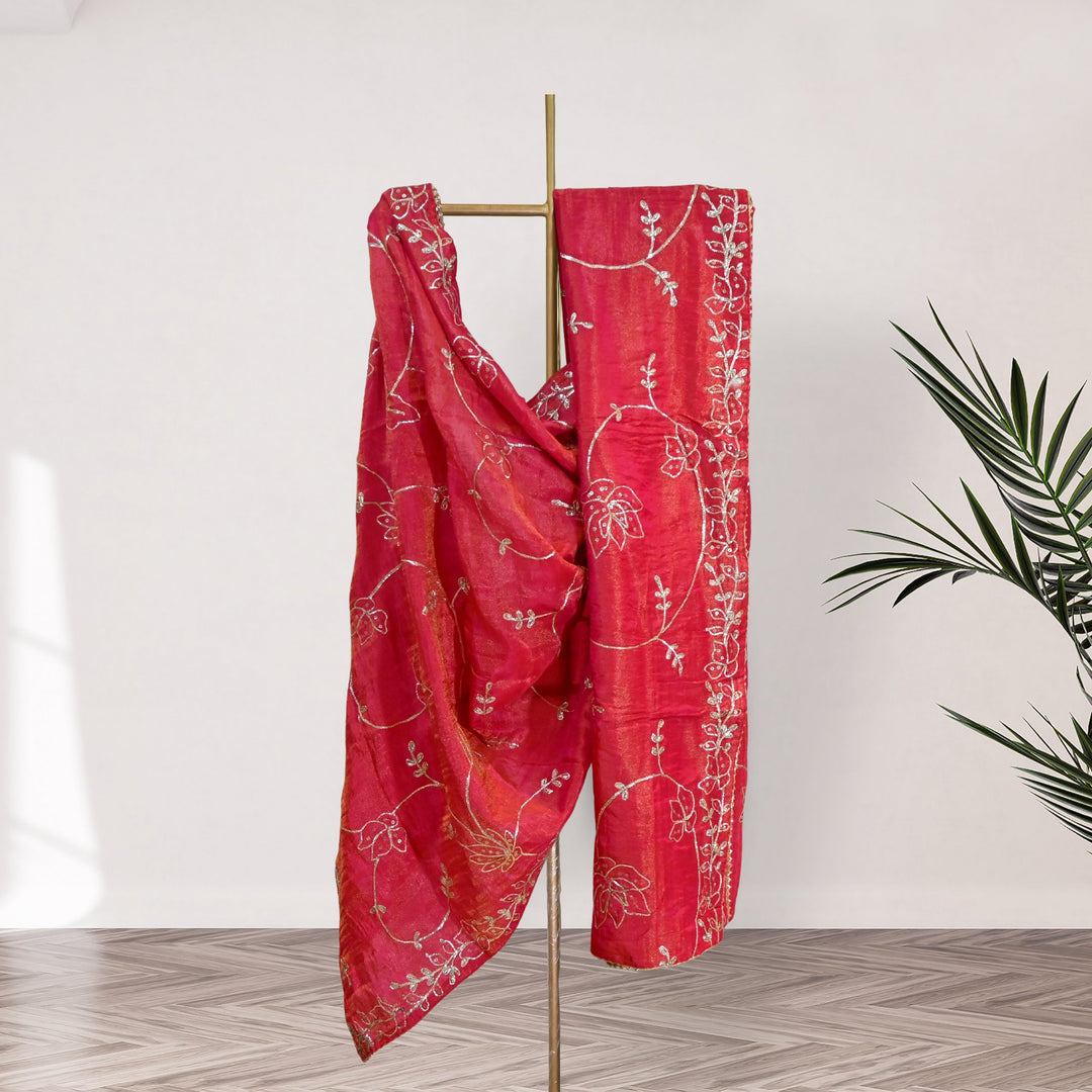 Beautiful Tissue Gota Sequins Embroidery Dupatta