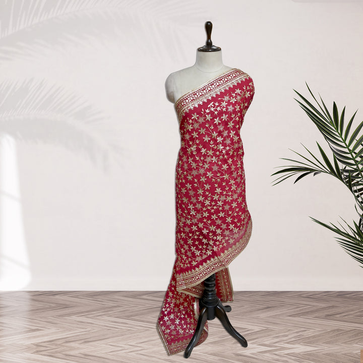 Beautiful Tissue Zari Sequins Work Dupatta