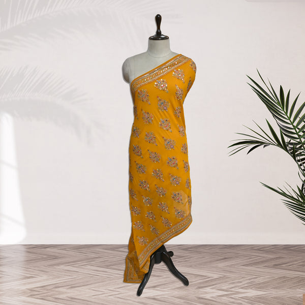 Georgette Zari Sequins Embroidery Dupatta