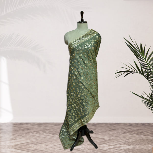 Beautiful Tissue Zari Sequins Work Dupatta