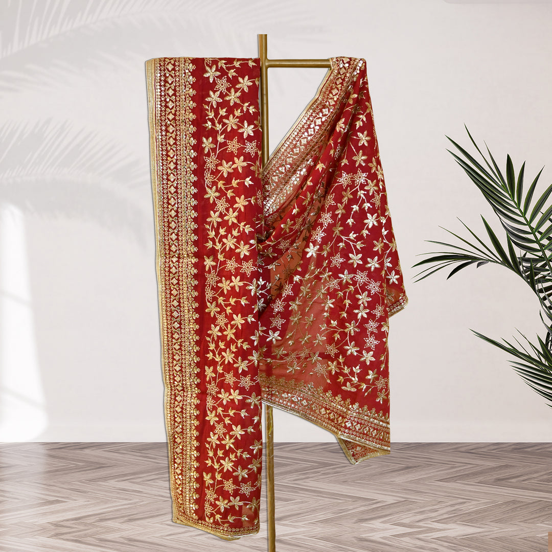 Beautiful Tissue Zari Sequins Work Dupatta