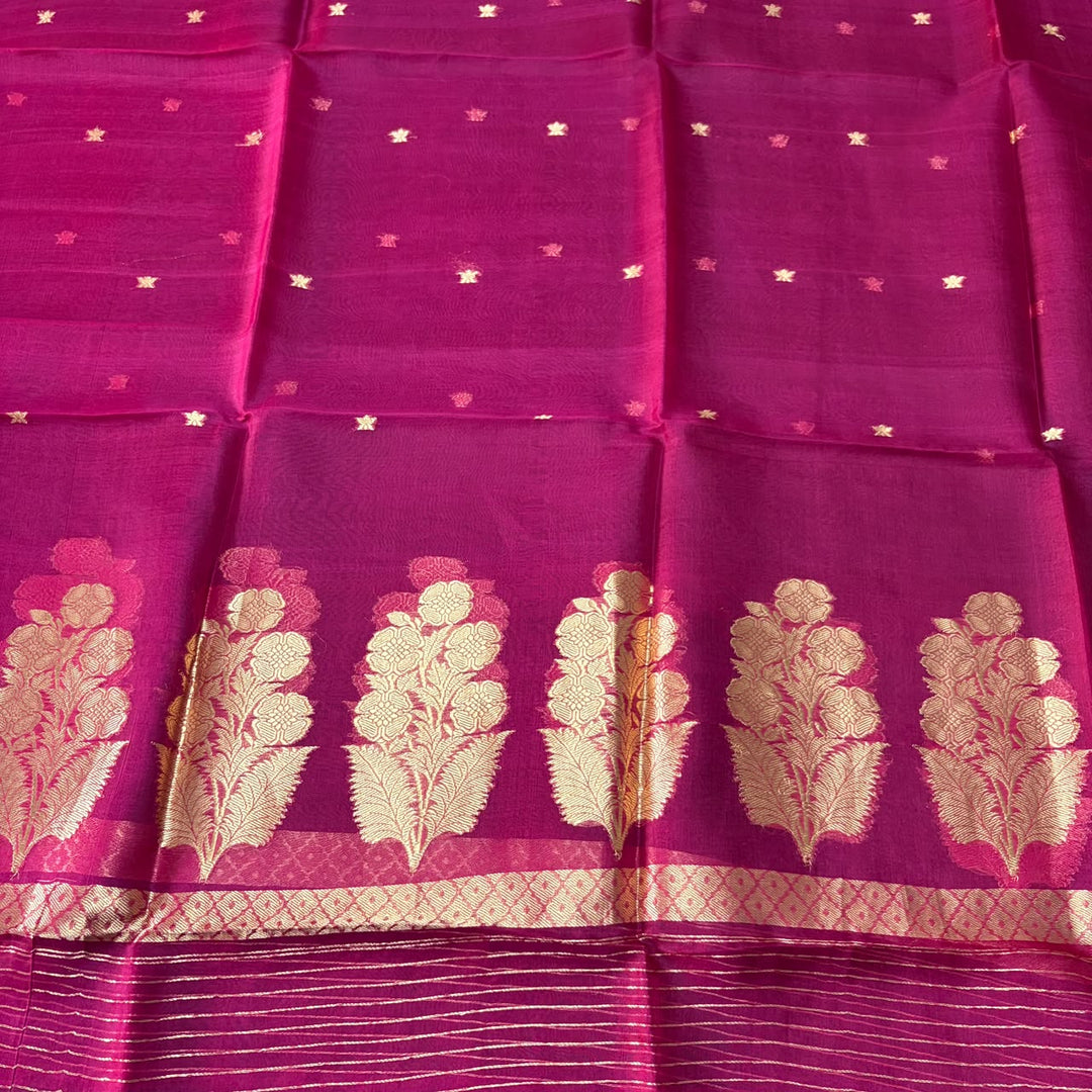 Pure Dupion Silk & Banarasi Mina Zari Unstitched Suit Set | AS0011
