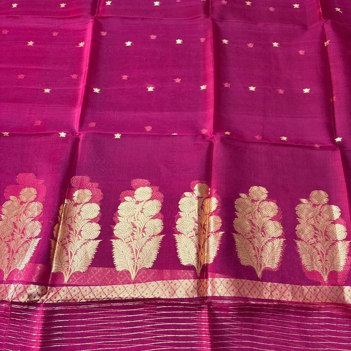 Pure Dupion Silk & Banarasi Mina Zari Unstitched Suit Set | AS0011