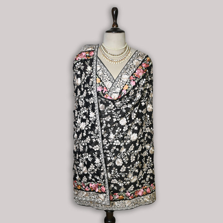 Premium Georgette Thread Embroidery Dupatta | Designer Festive Ethnic Dupatta for Women | F93653-01