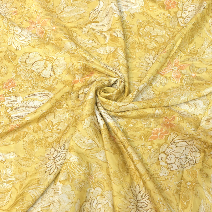 Floral Bamberg Satin Digital Print Fabrics