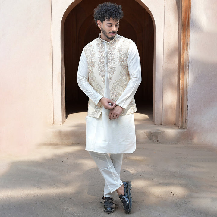 Hand Work Designer Nehru Jacket with Kurta and Trouser