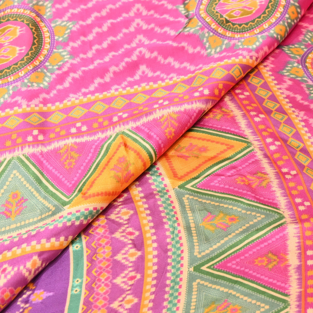 Bemberg Satin Digital Print Fabric– Soft Luxury Designer Satin Fabric 001333-45