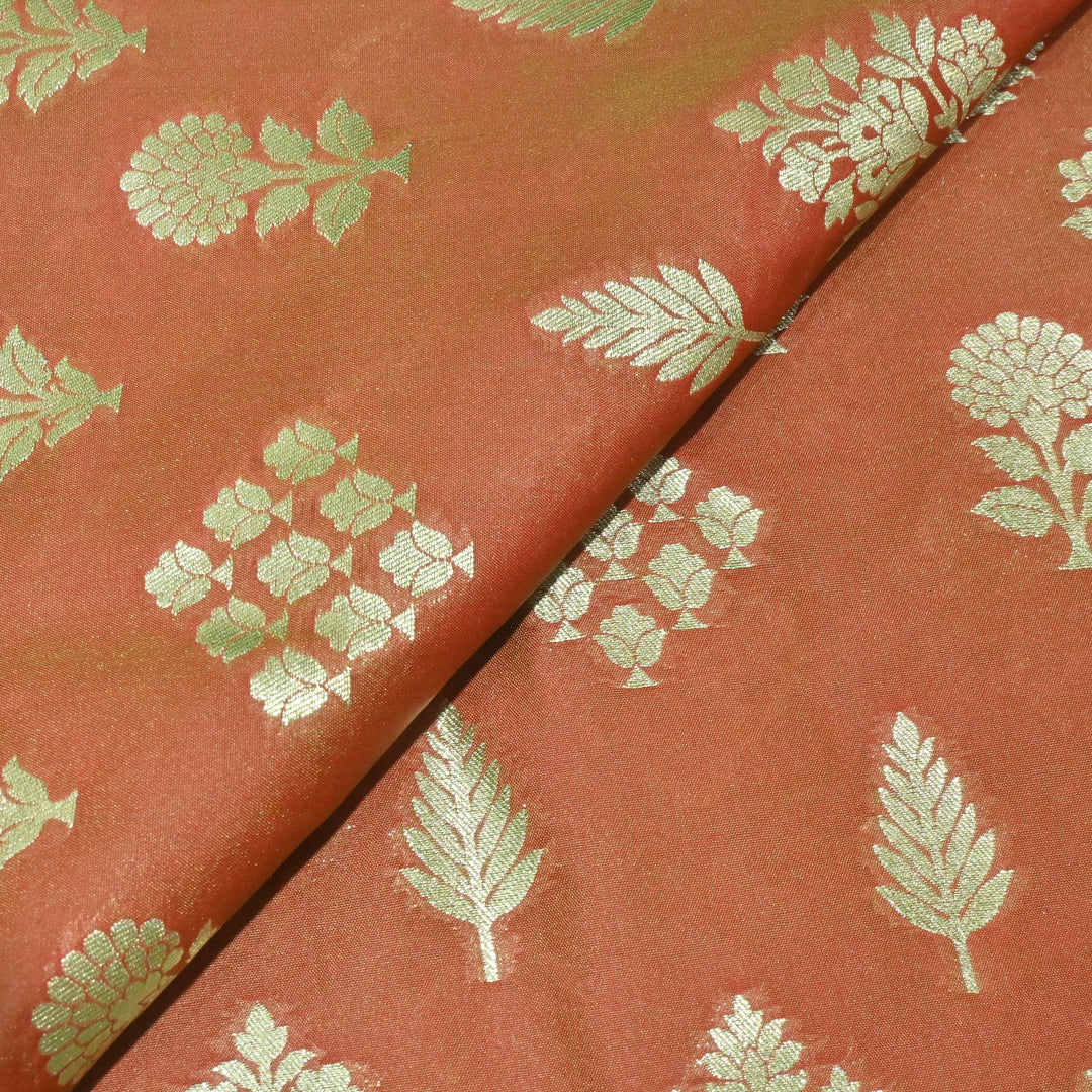 Katan Silk Zari Jaal Brocade Fabrics