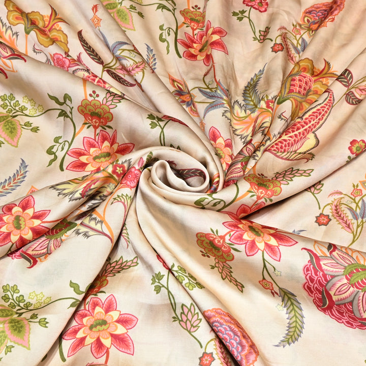 Bemberg Satin Digital Print Fabric– Soft Luxury Designer Satin Fabric 001333-05