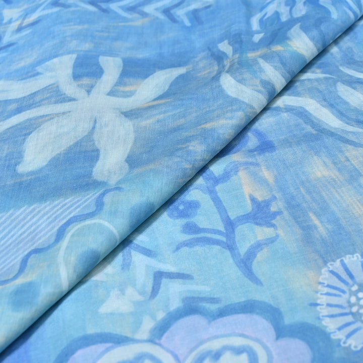 Multicolor Muslin Digital Print Fabric-000844-02