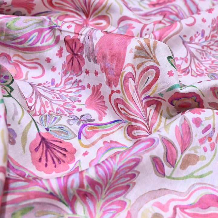 Barbie Pink Italian Lawn Print Fabric