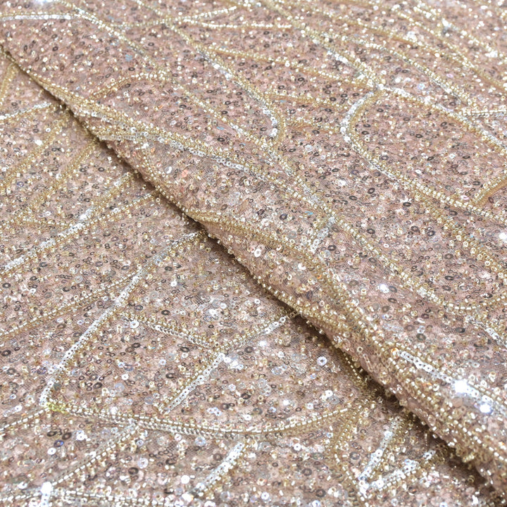Beautiful Imported Net Cut Dana & Sequins Embroidery Fabric