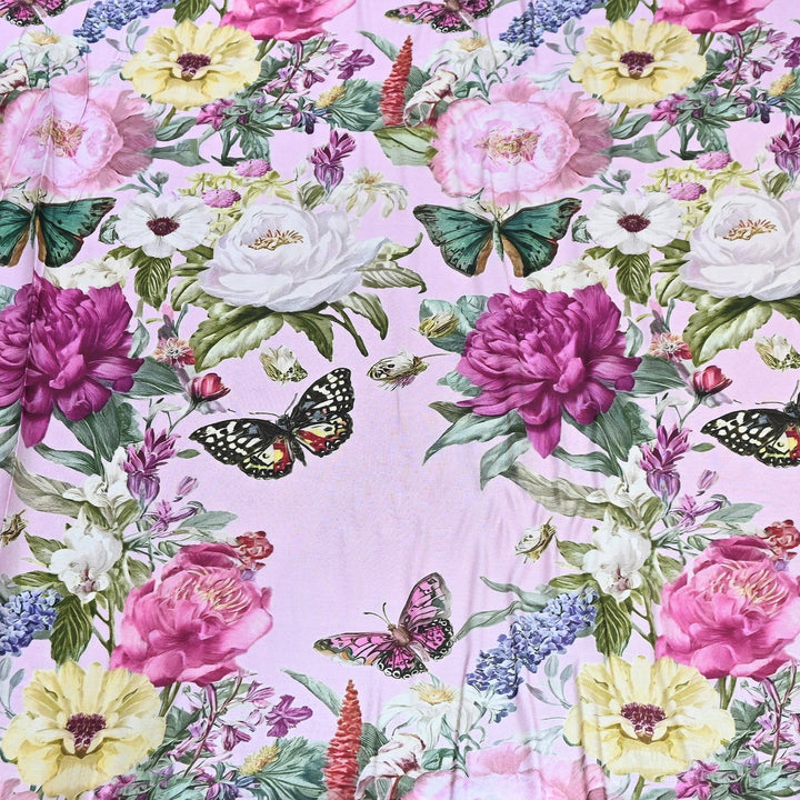 Premium Multicolor Muslin Digital Print Fabric - 000844-11