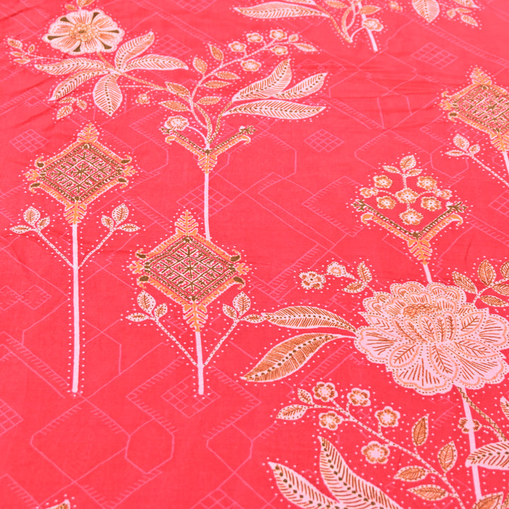 Multicolor Muslin Digital Print Fabric-KTP44-23
