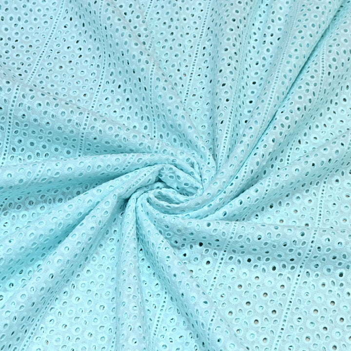 Cotton Chikan Cutwork Fabric- Lightweight Designer Embroidery Fabric- G10566-2