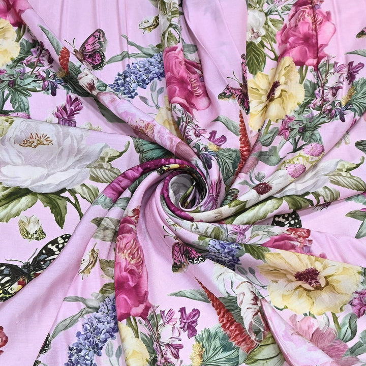 Premium Multicolor Muslin Digital Print Fabric - 000844-11