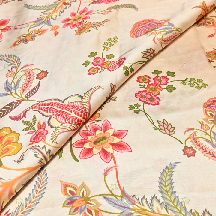 Bemberg Satin Digital Print Fabric– Soft Luxury Designer Satin Fabric 001333-05