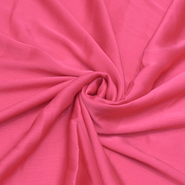 Dark Pink Colour Satin Chiffon Fabrics