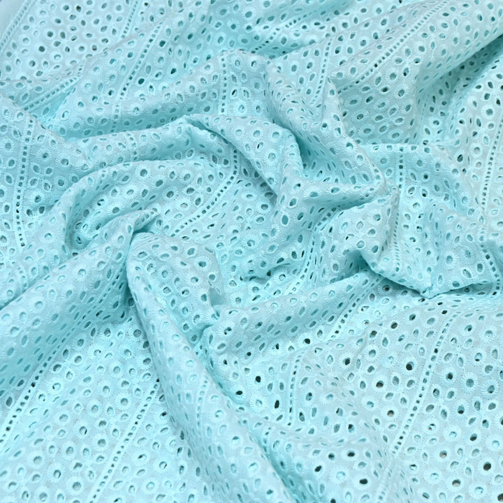 Cotton Chikan Cutwork Fabric- Lightweight Designer Embroidery Fabric- G10566-2