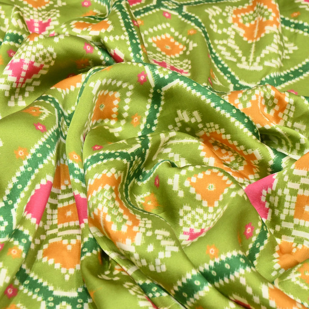 Bemberg Satin Digital Print Fabric– Soft Luxury Designer Satin Fabric 001333-47