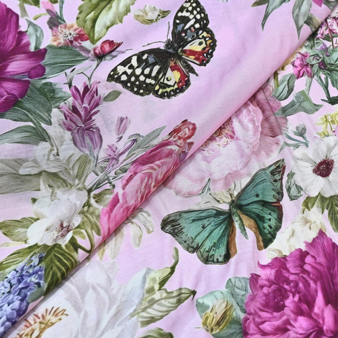 Premium Multicolor Muslin Digital Print Fabric - 000844-11
