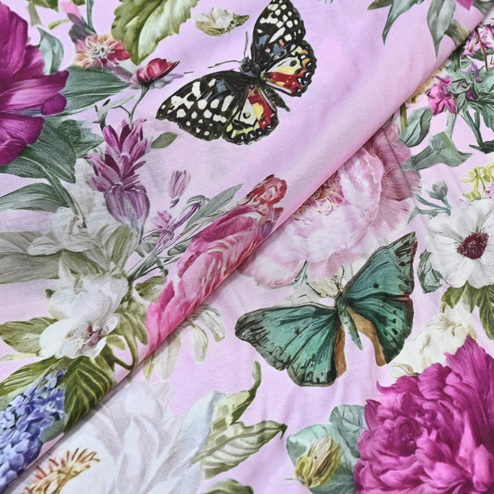 Premium Multicolor Muslin Digital Print Fabric - 000844-11
