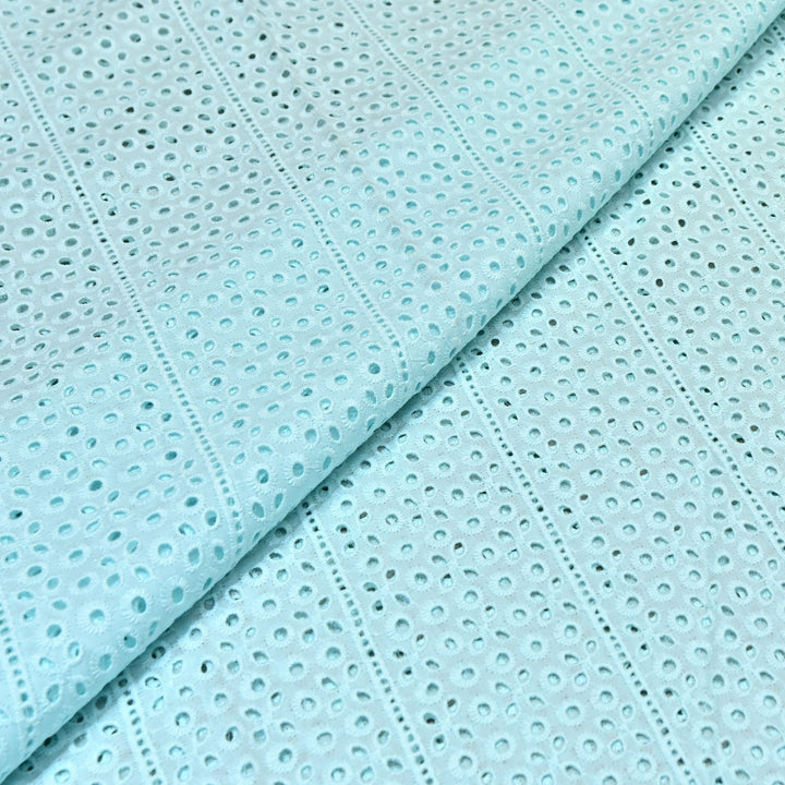 Cotton Chikan Cutwork Fabric- Lightweight Designer Embroidery Fabric- G10566-2