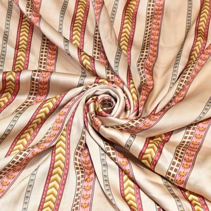 Bemberg Satin Digital Print Fabric– Soft Luxury Designer Satin Fabric 001333-04