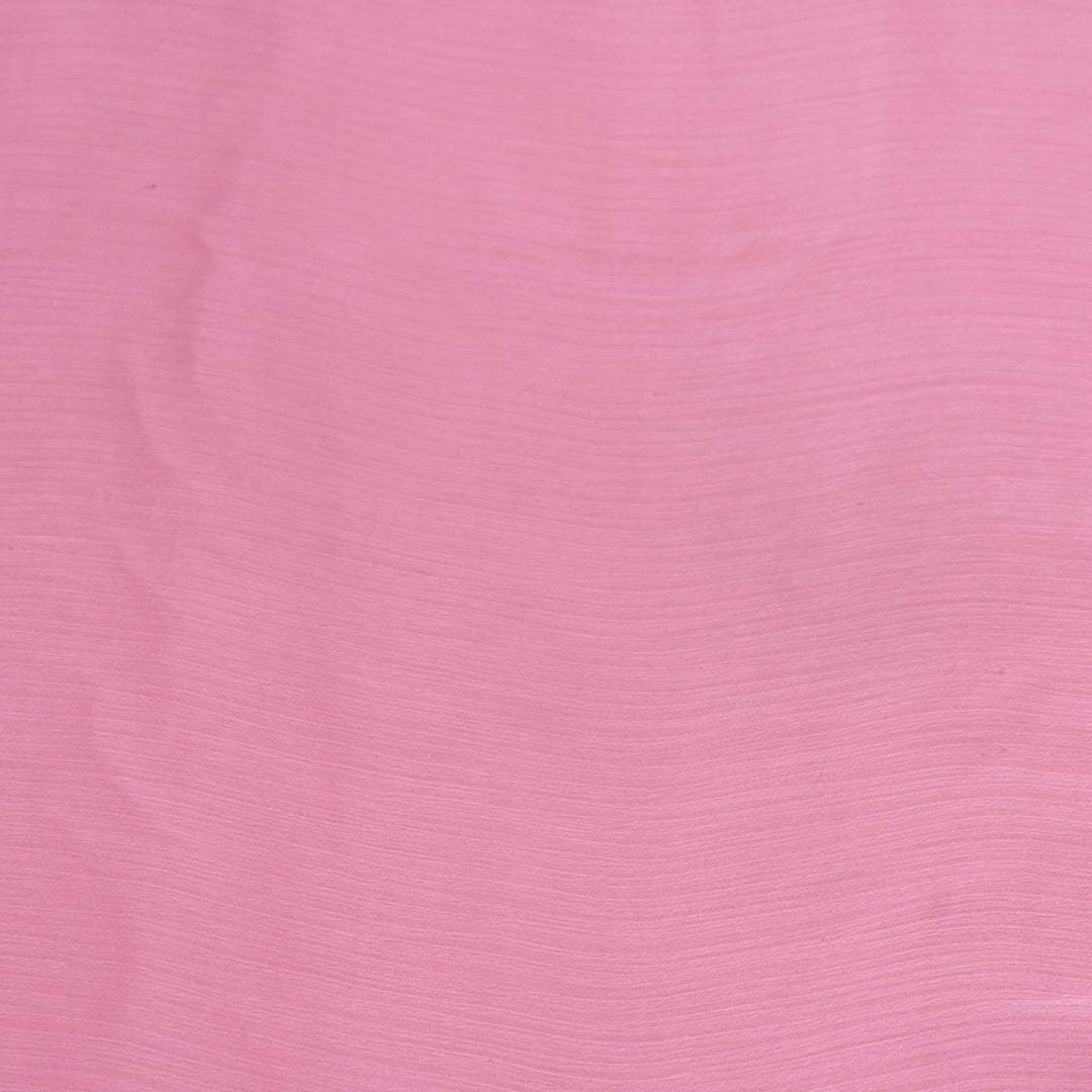 Dull Pink Colour Satin Chiffon Fabrics