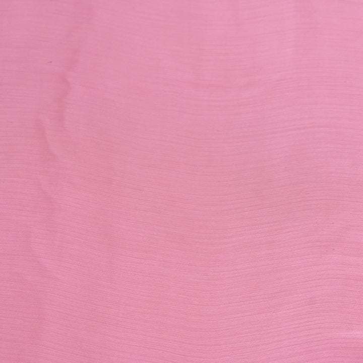 Dull Pink Colour Satin Chiffon Fabrics