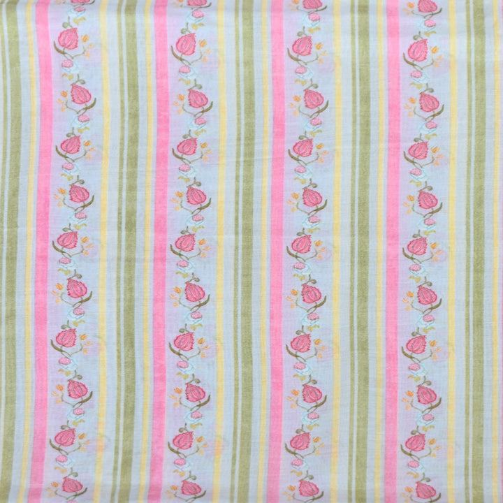 Multi Color Mul Chanderi Digital Print Fabric GT0185-2