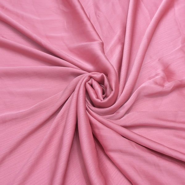 Dull Pink Colour Satin Chiffon Fabrics