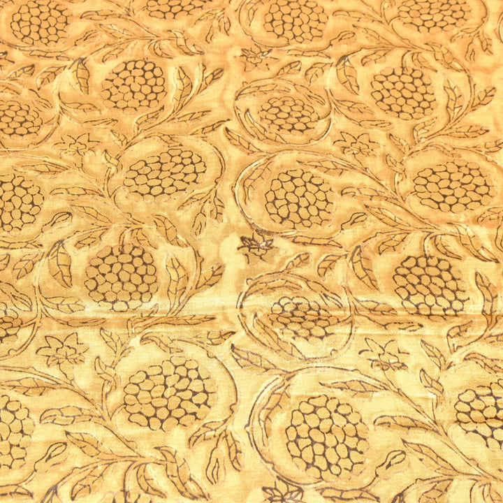Mushrum Satin Vanaspati Print Fabric– Soft Luxury Designer Printed Fabric KK1217-1I