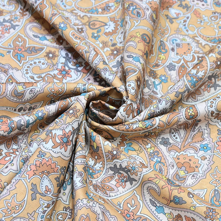 Taffy Yellow Italian Lawn Print Fabric