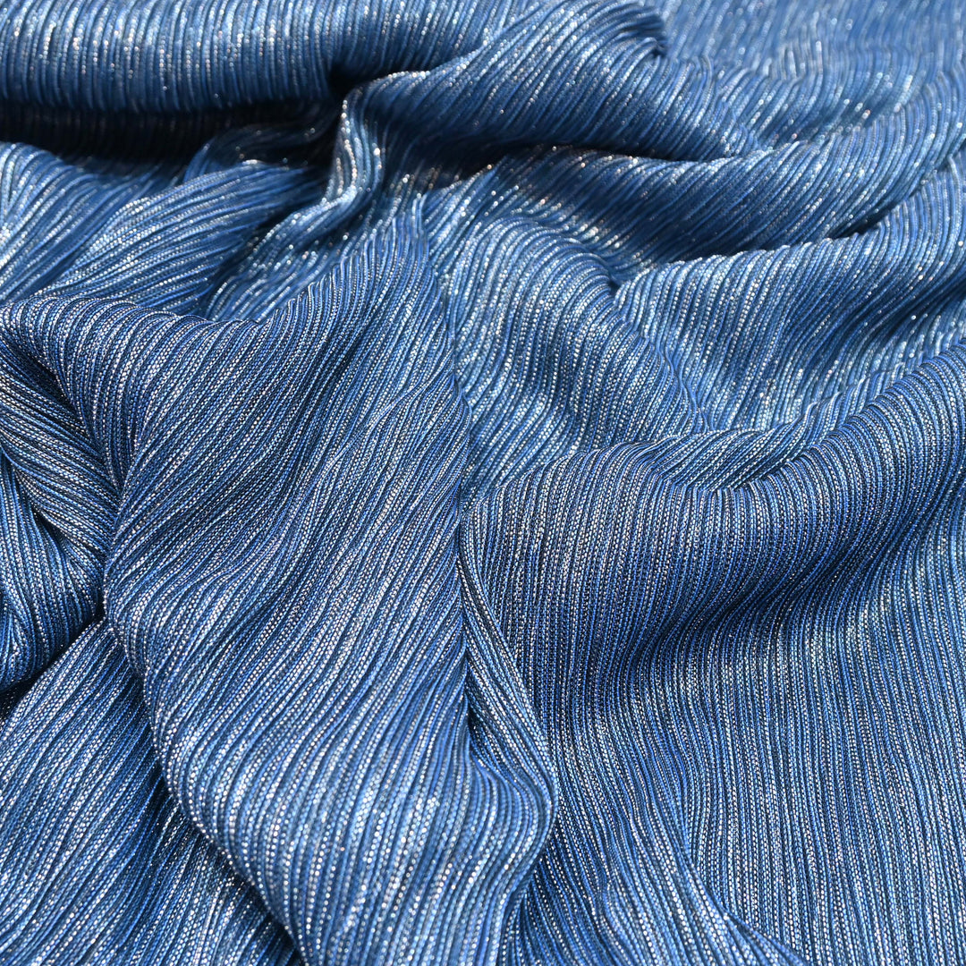 Soft Blue Crinkled Moonlight Fabric