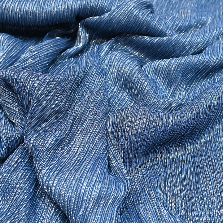 Soft Blue Crinkled Moonlight Fabric