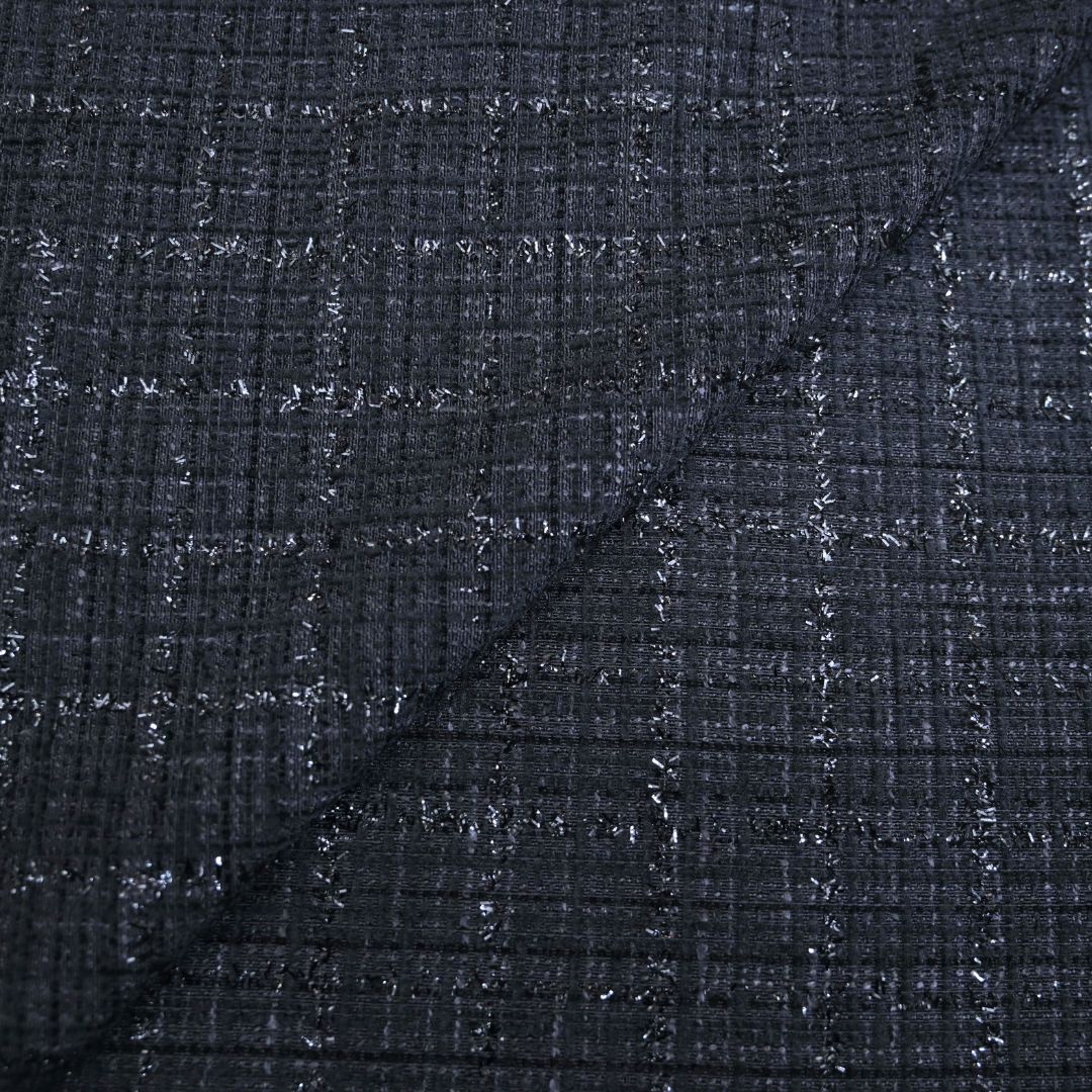 Charcoal Black Tweed Fabric | 39-5057